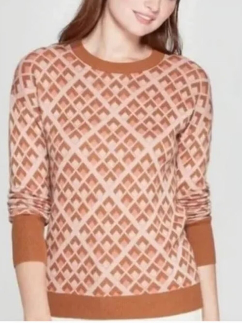 A New Day Brown Patterned Sweater (M)